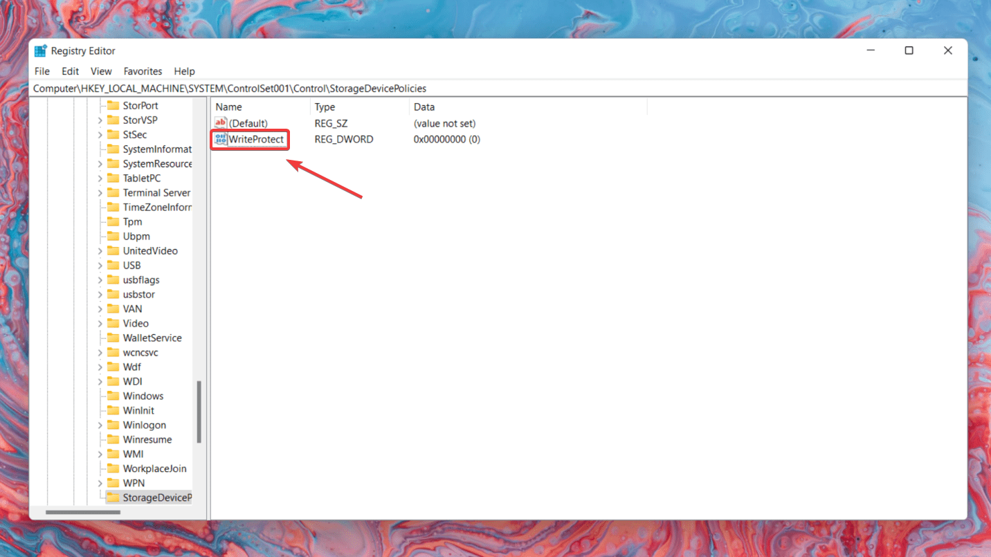 changing registry configuration of sd card