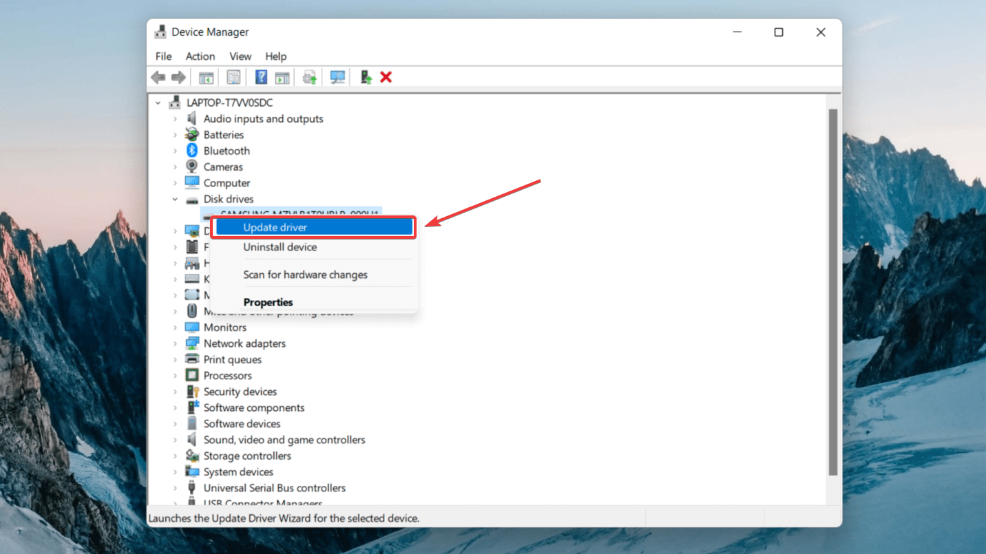 updating drives from disk management