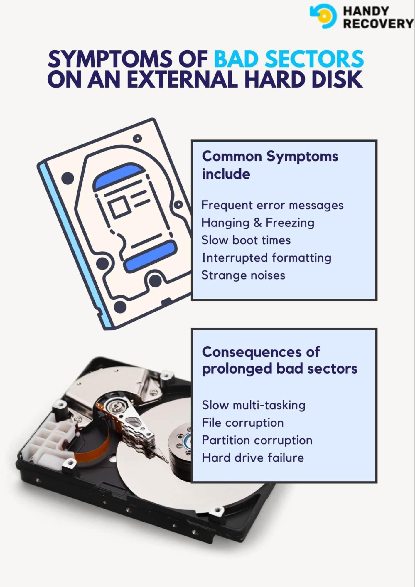 symptoms of bad sectors