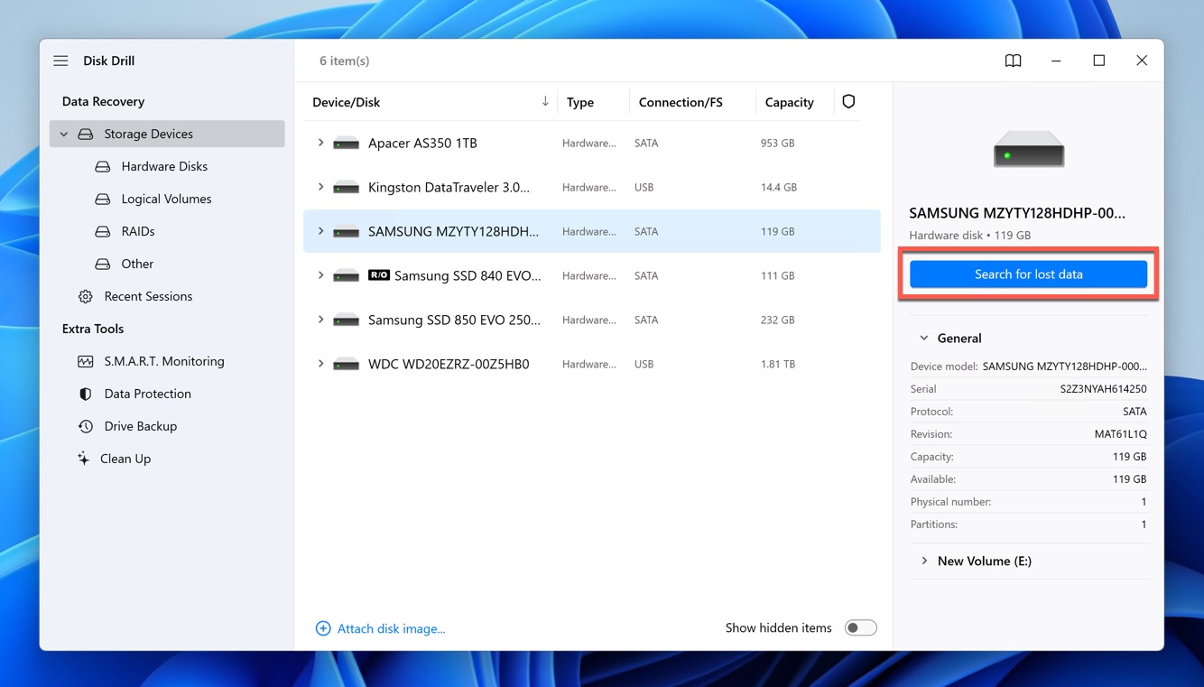 disk drill search for lost data ssd