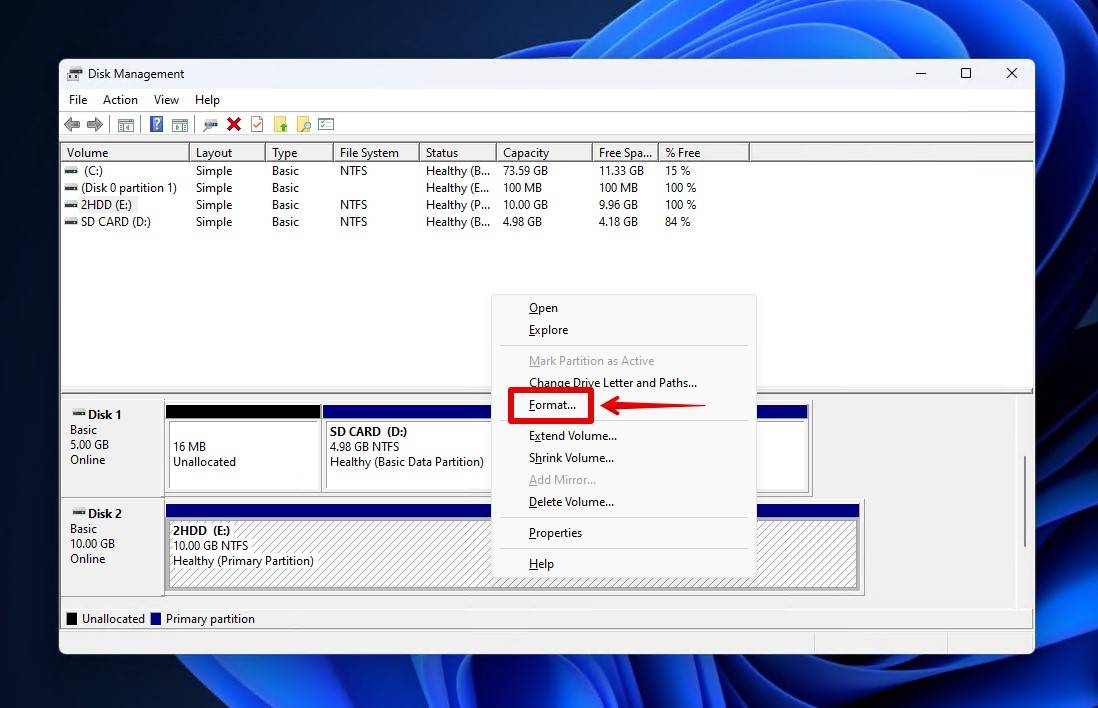 Choosing to format the HDD with bad sectors.