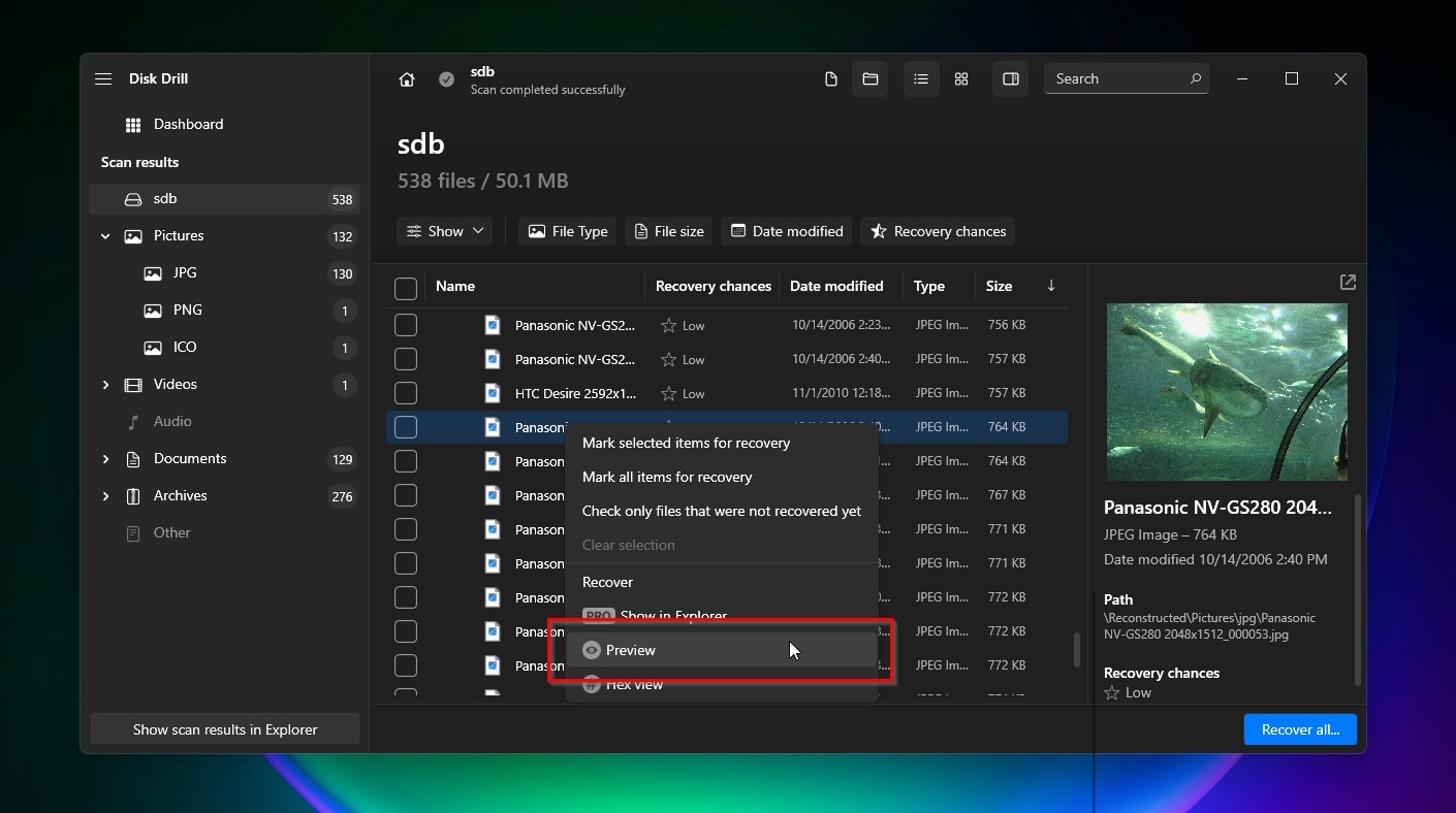 Disk Drill Preview Network Storage Files