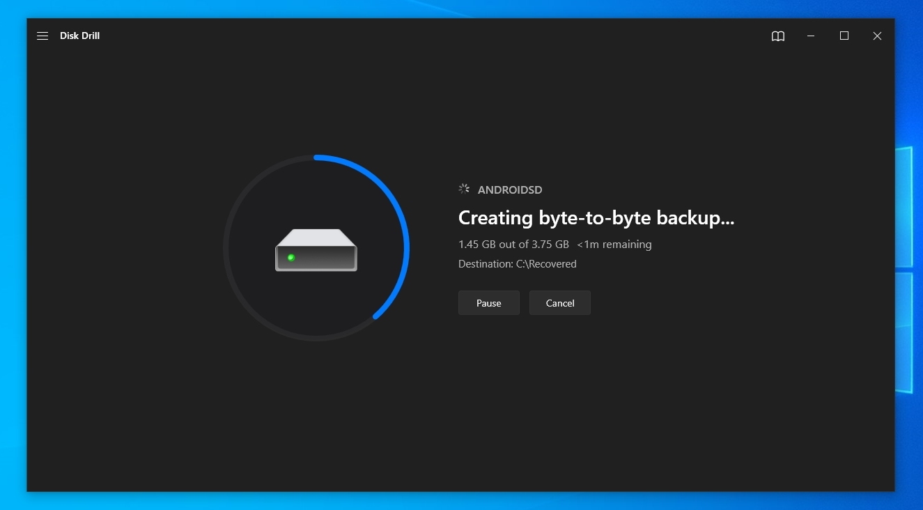 Disk Drill Creating Byte To Byte Backup