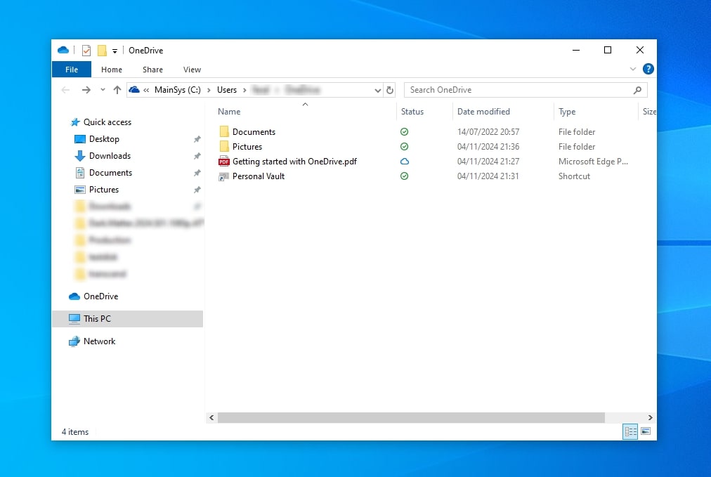 OneDrive folders