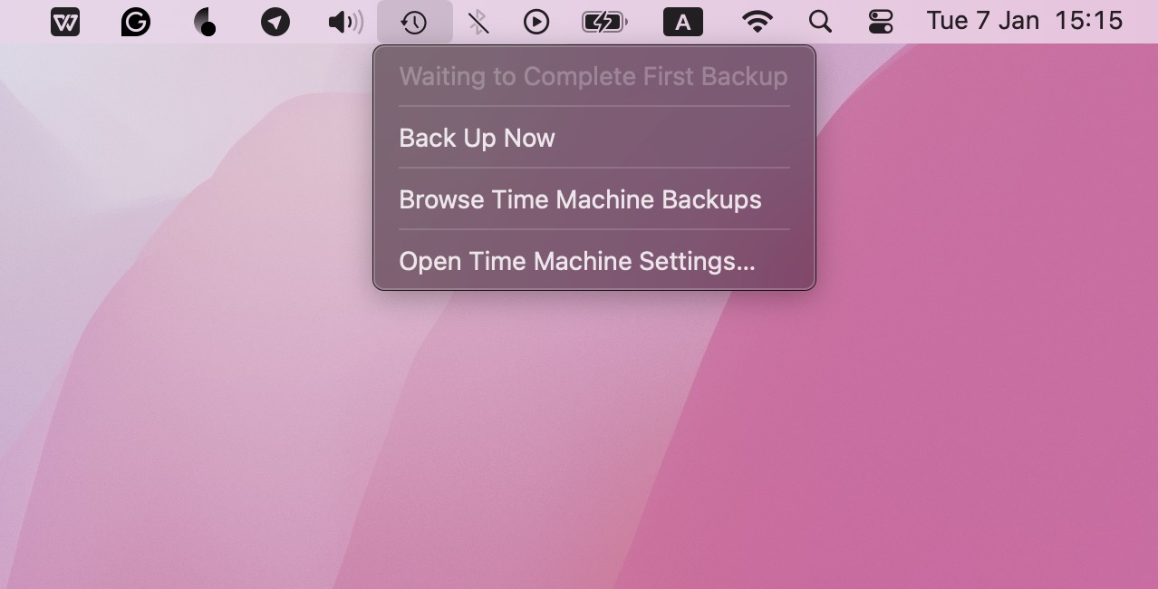 Browse Time Machine backups