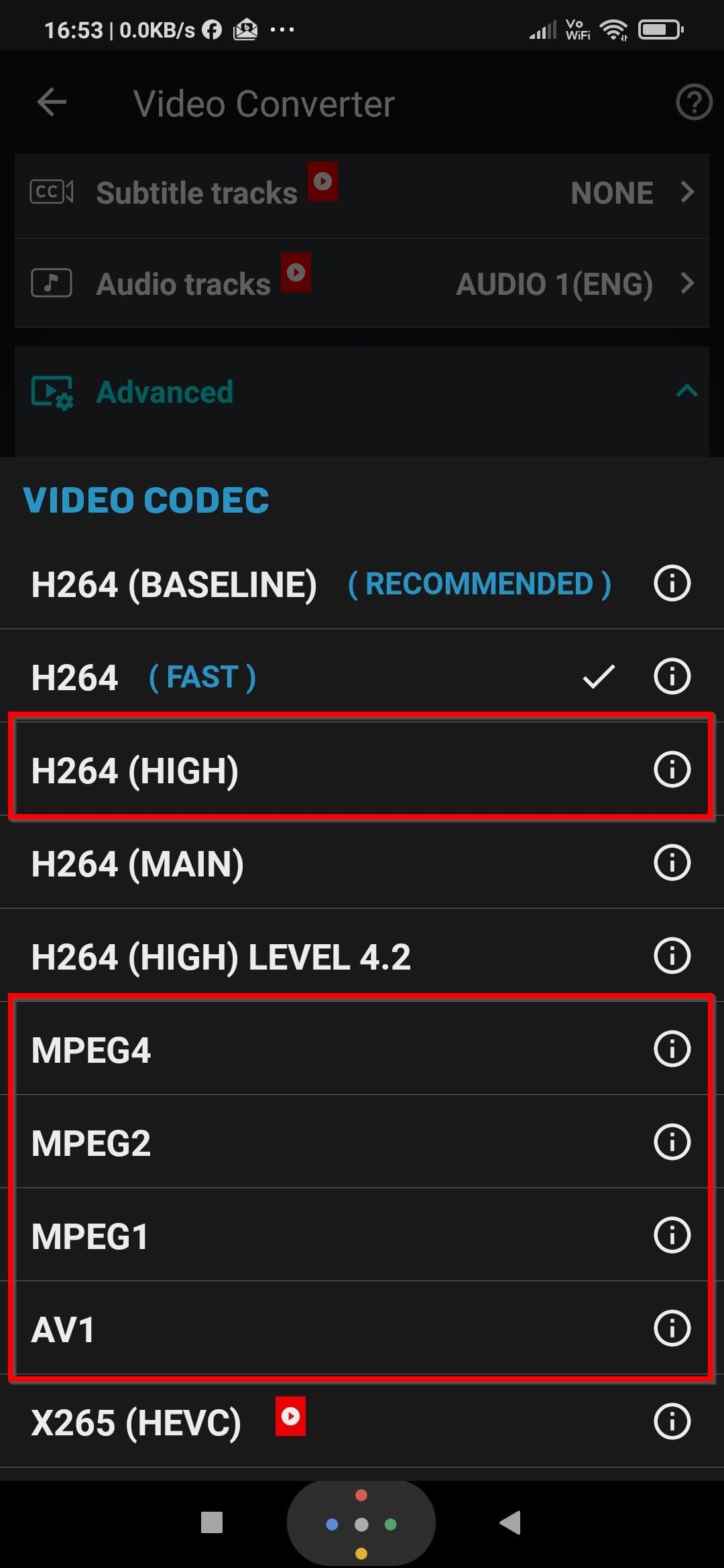 Video Converter Compressor Video Codec Selection