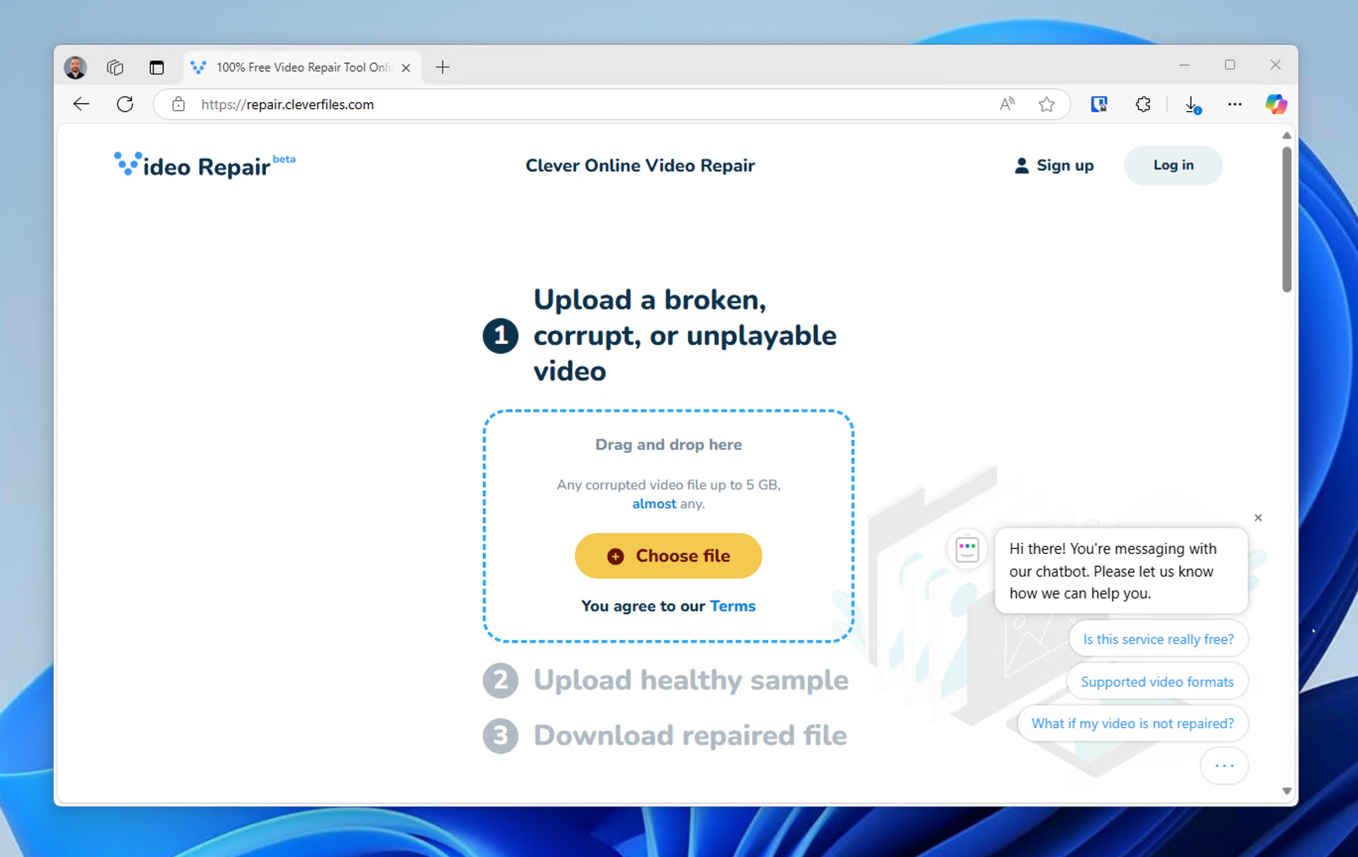 cleverfiles video repair main page